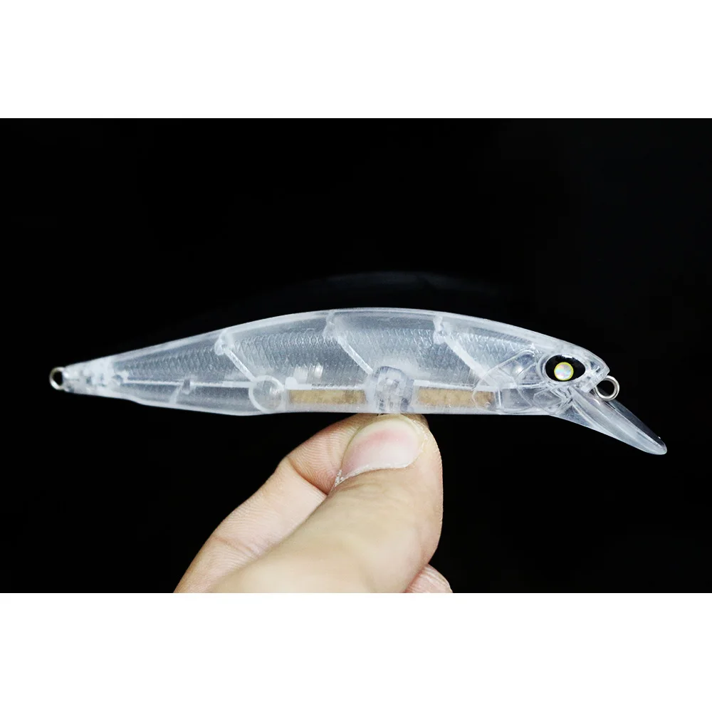GYFISHING 15 Pcs Unpainted Fishing Floating Suspending 100mm Minnow