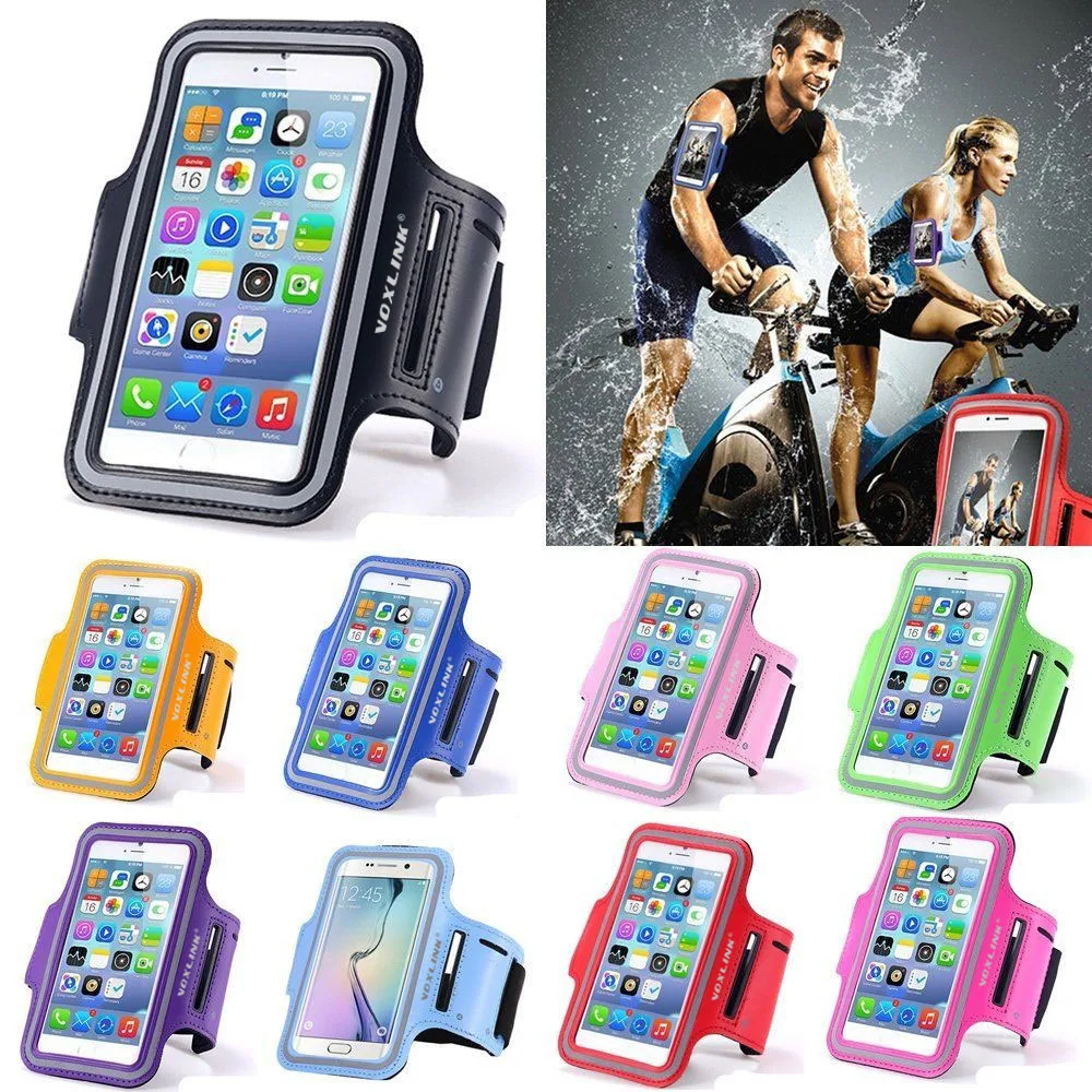 Universal Arm band Phone Cases for IPhone xs max xr 6 7 8 Plus x 6s Case Sport Arm Band Belt Cover Running GYM Bag 6 inch