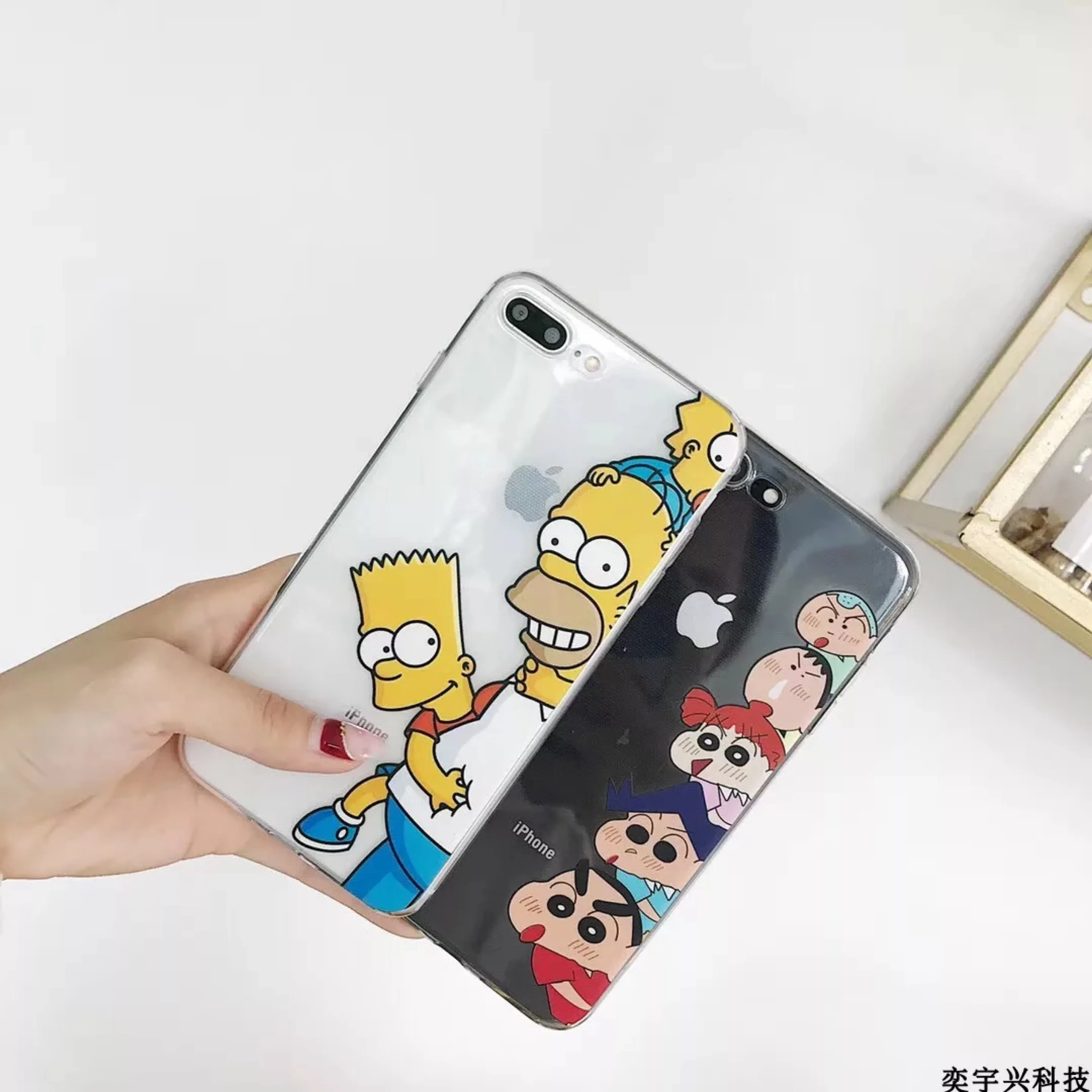 

Simpsons Crayon Shinchan Pattern Apple 7 Mobile Shell iphonex xr xs max Transparent xs Silicone Soft Shell