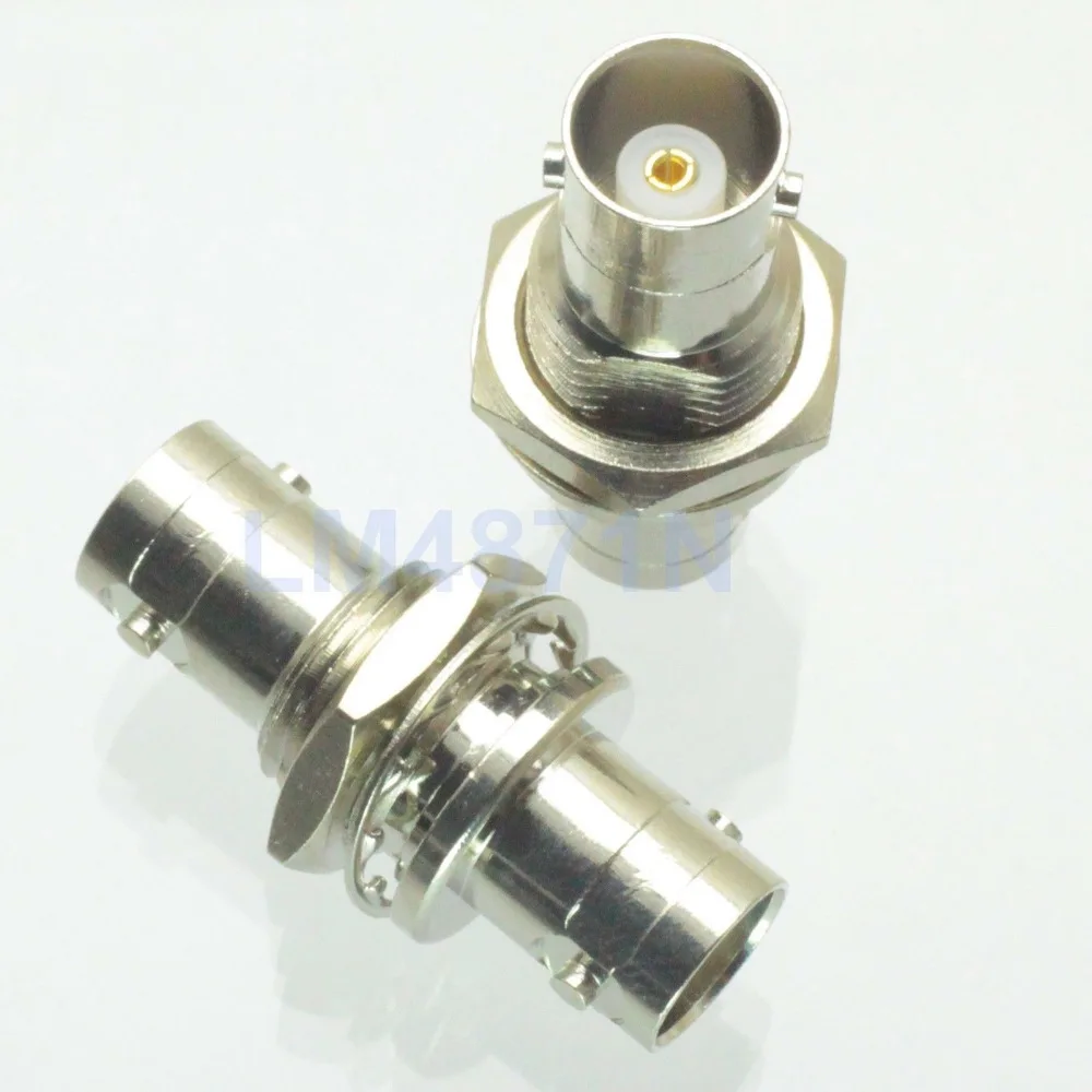 1pce BNC female to BNC female jack nut bulkhead in series RF adapter