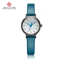 Юлий для женщин наручные часы с кожаным ремешком Elctronic Relojes для обувь девочек Woche женское платье ретро Винтаж часы JA-995