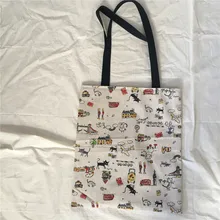 YILE 2 стороны Полезная Экологичная для шоппинга с ручкой сумка напечатана различные кошки L8625g