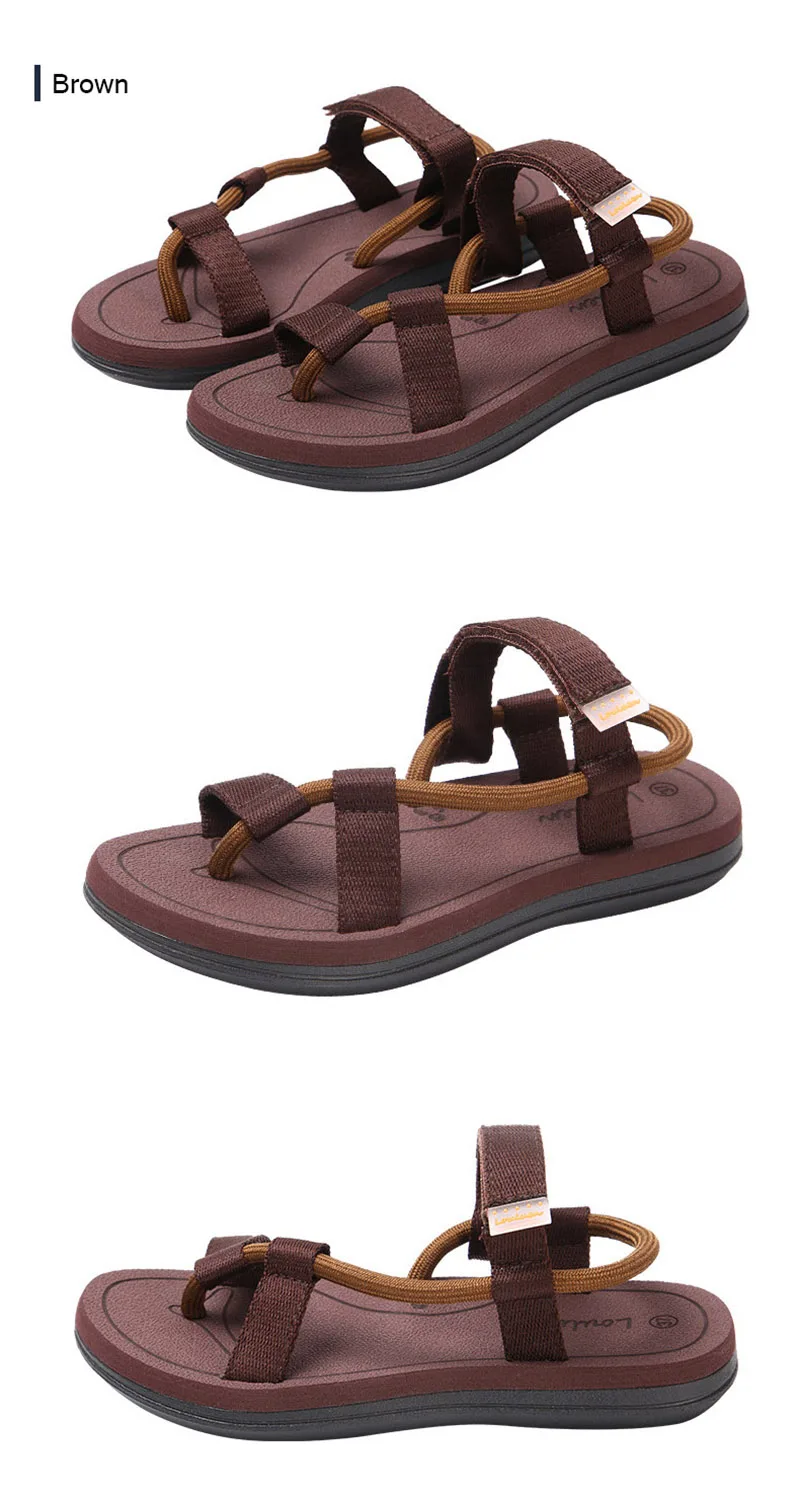 LOULUEN Brand Men's Sandals Summer Boy Sandals Vietnamese Sandals Outdoor Couples Personality Tide Beach Flip-Flops Men Slippers (15)