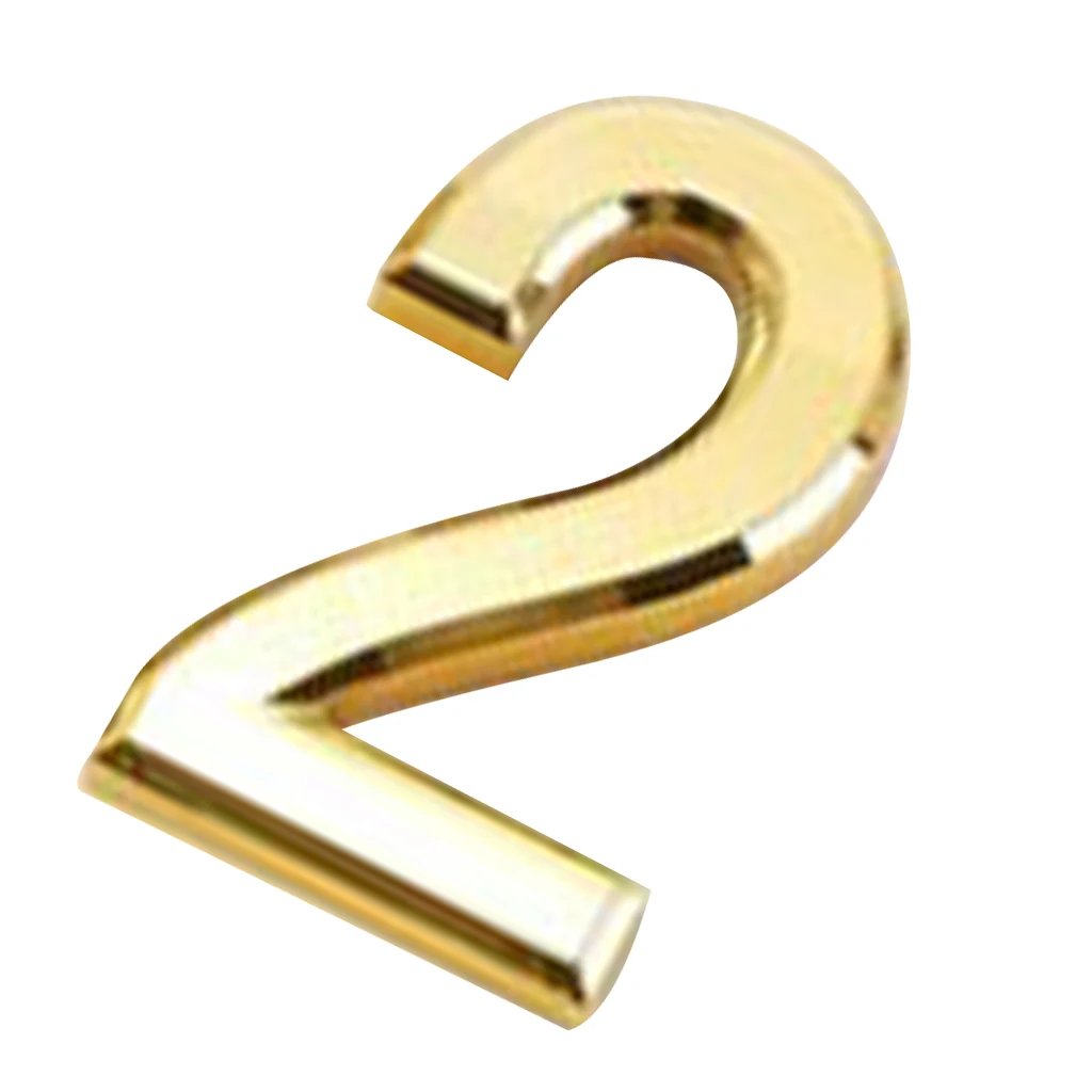 2pcs Door Number Room Plate Address Office Home Furniture Decorative Digit Plaque House Numbers Hotel Sign Tabs 2 5