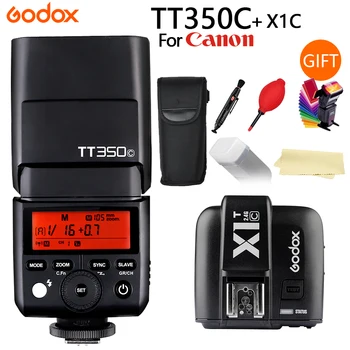 

GODOX TT350 Flash TT350-C + X1T-C TTL HSS 2.4g Wireless 1/8000 s GN36 Flash Speedlite Pocket lights TT350C X1TC For Canon