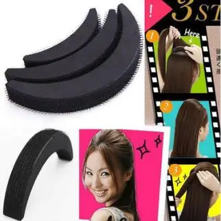 US $175.00 3pcsset Crescent Hairy Roots Pad Sponge Hair Clips Fluffy Sticker Black Bang Pads Hair Care amp Styling Tools HA017