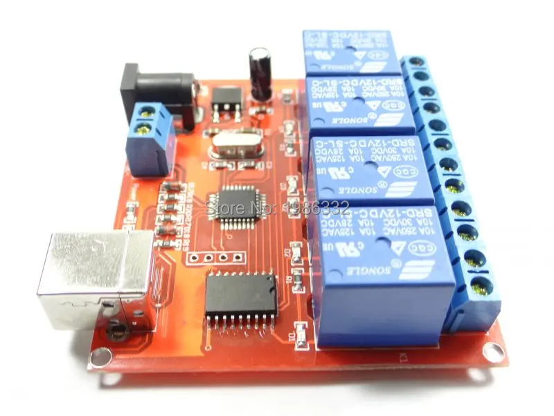 WS16 USB 12V 4 Channel ULN2803 Relay Module Programmable Computer PC Smart Control Switch