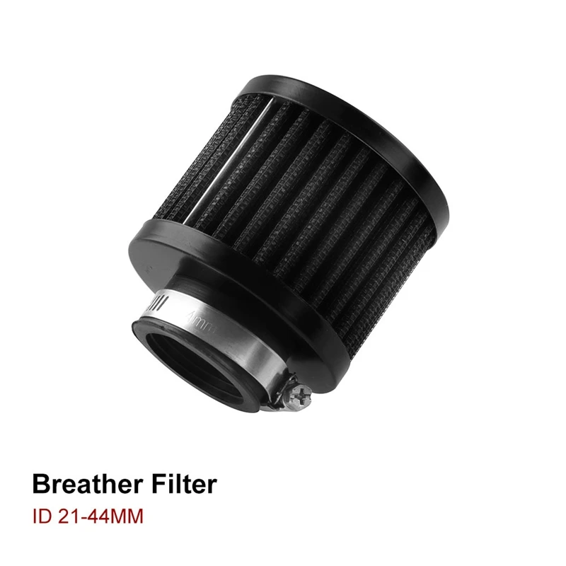 Universal Metal Baffle Engine Oil Capture Tank Ventilator Oil Can with Air Filter 0.75L Front Port Coolant Overflow Tank Air F