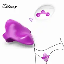 Theirry outdoor Wireless Silicone Vibrator Wearable Vibrator Egg C String Panties with fixed strap for Women sex games for women
