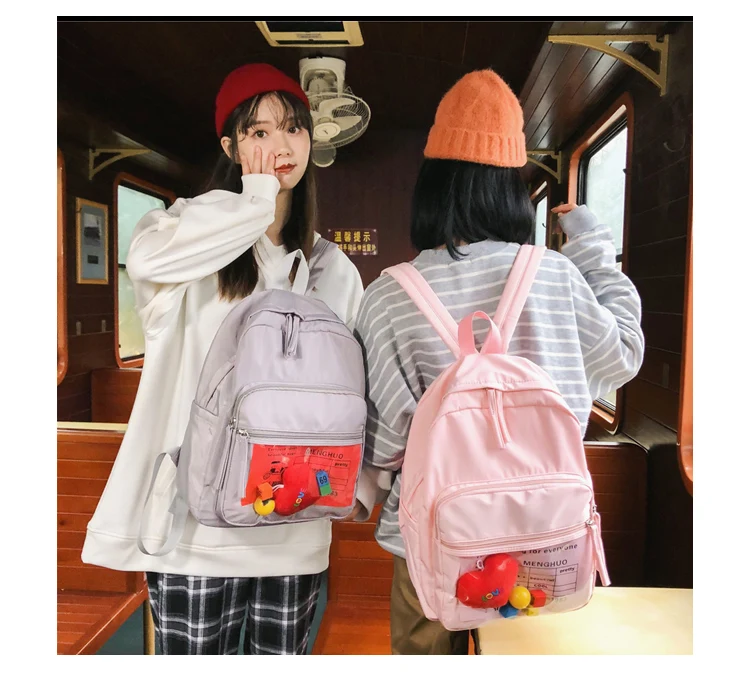 Cute Clear Transparent Women Backpacks PVC Stuffed Toys Student Schoolbags Fashion Teenage Girls Bags for School Backpack New_34