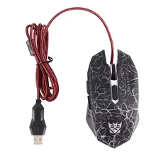 1pcs Gaming Mouse 6 Button LED Optical Game Mouse 4000DPI USB Wired Gaming Mouse with Scroll Wheel Ergonomic for Computer Laptop