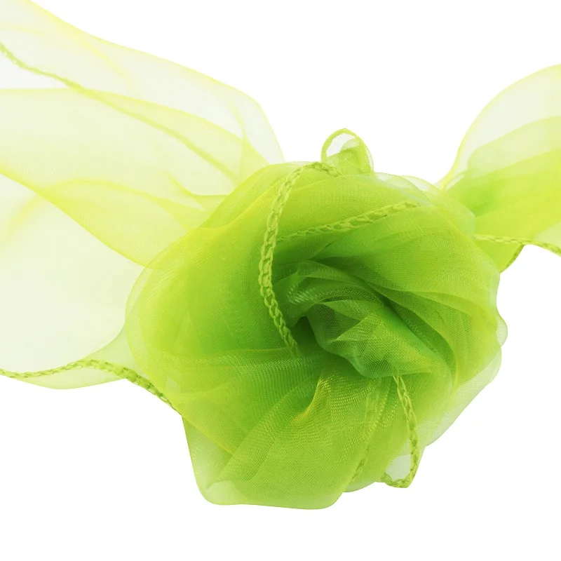 Цена 25 шт. высокое качество светло Коралловый/персиковый органза стул пояса чехлы с бантом украшение для свадебного банкета место украшения - Цвет: Grass Green