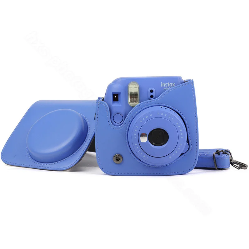 Funda de cámara de cuero PU de calidad para Fujifilm Instax Mini 9 Mini 8 cámara de película instantánea, 5 colores Protector de bolsa con correa para el hombro Funda de cámara de cuero PU de calidad para Fujifilm Instax Mini 9 Mini 8 cámara de película instantánea, 5 colores Protector de bolsa con correa para el hombro