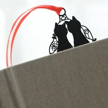 6 шт./партия Милая Черная кошка металлические закладки китайские классические металлические закладки забавные подарки школьные принадлежности marcador de livro FC927