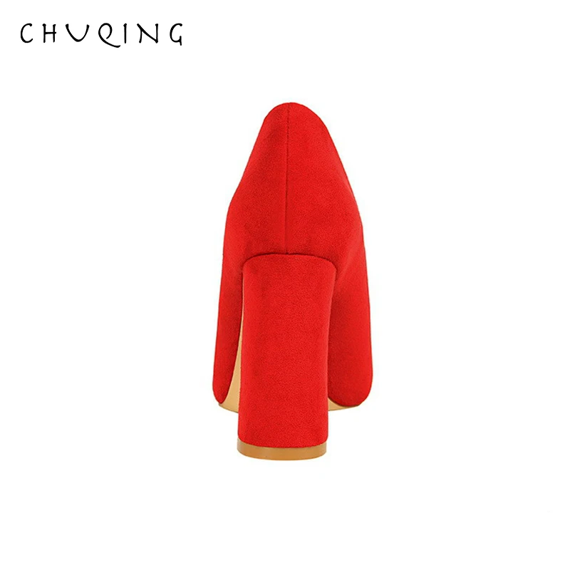  CHUQING Simple Thick with High-heeled Professional OL Was Thin Women's Shoes High-heeled Shoes