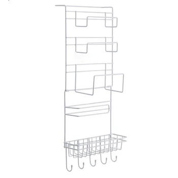 

5 Layer Kitchen Storage Hanger Iron Refrigerator Side Shelf Rack Multilayer Cupboard Wardrobe Storage Holders E2S