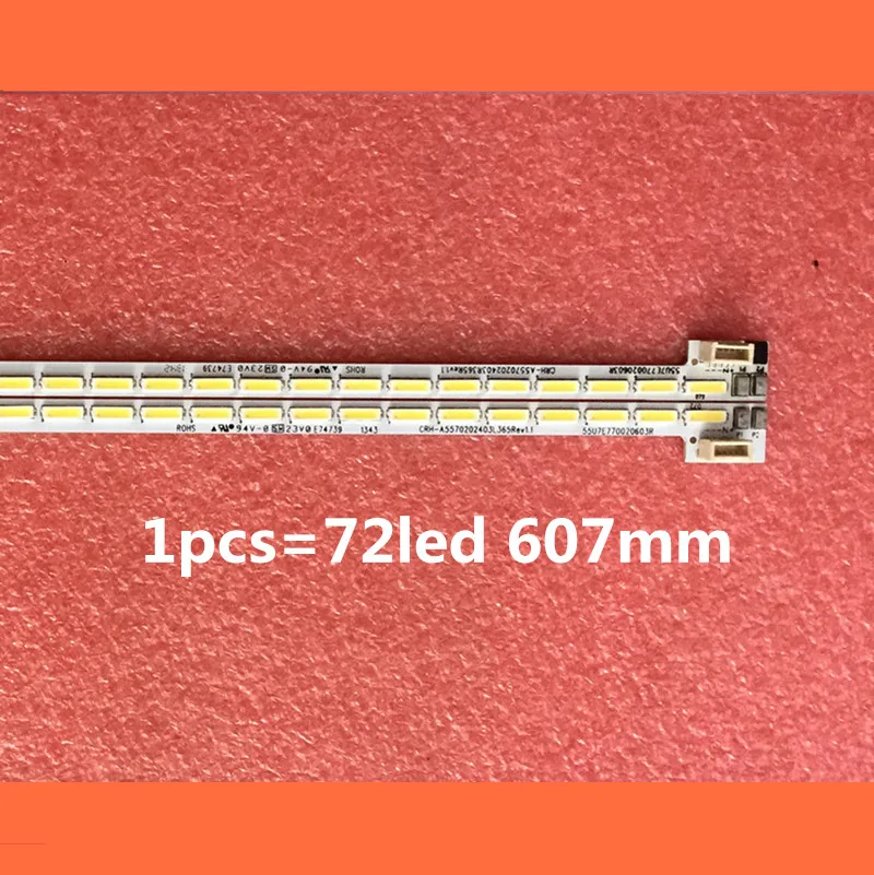 2 шт./лот светодиодная подсветка экрана 55K1T LT-20131005A 7710-655000-L010 (R010) 1 шт. = 72led 607 мм |