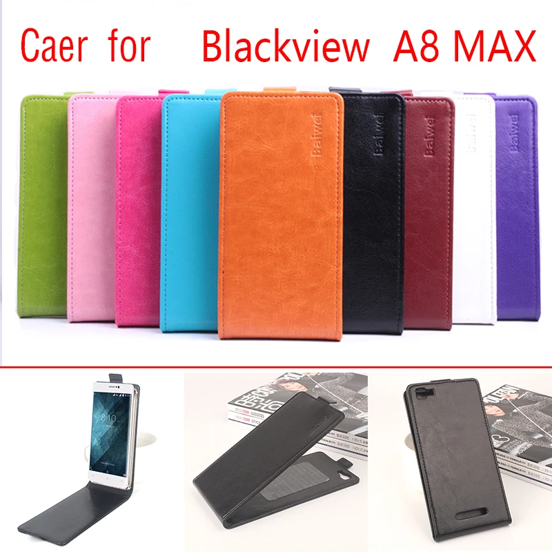 

HongBaiwei For Blackview A8 MAX Phone Case Pure Color [Up-down Open] Vertical Flip Premium PU Leather Case Cover Factory Price