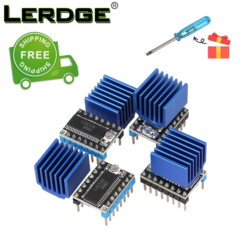 

LERDGE 3D Printer Parts LV8729 Stepper Motor Driver module 128 Subdivisions with 4PCS or 5PCS Free Shipping