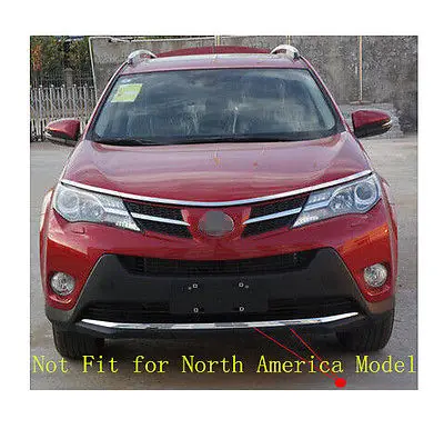 

ABS Chrome front bumper Lip cover trim 1pcs For TOYOTA RAV4 2013 2014 2015