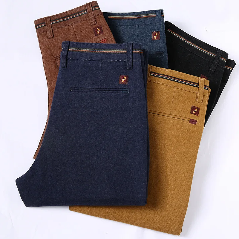 ICPANS Design Upscale Casual Pants Men Cotton Slim Male Pant Straight