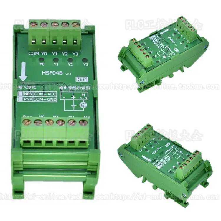 Installation of IO Guideway Driven by PNP High Level Input and Output Solenoid Valve of 4-way PLC Amplifier Module