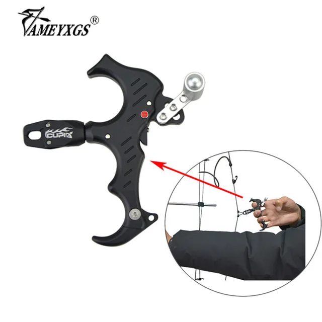  US $51.16 Archery Finger Release Adjustable Left Right Hand Grip Caliper Release Hunting Compoung 
