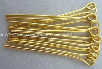 

3000pcs Gold Plated Metal Eye Pins Jewelry Findings 20mm