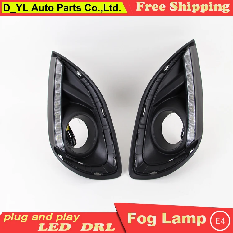 Car styling For Mazda 2 LED DRL 2012 2015 For Mazda 2 led fog lamps