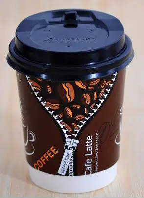 8oz 280ml Disposable Coffee Cups Paper Double Anti Hot Upset 8oz 280ml Disposable Coffee Cups Paper Double Anti Hot Upset 50pcs With Lid