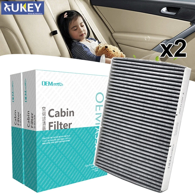 

2PCS Car Activated Carbon Cabin Air Filter 1J0819644A 1J0819644 JZW819653 For VW Golf Jetta Beetle Cabrio Audi TT Quattro SEAT