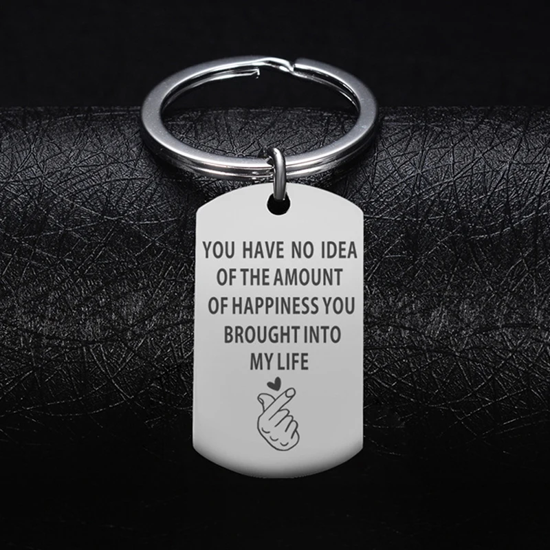 Creative YOU HAVE NO IDEA OF THE AMOUNT Stainless Steel Pendant Lettering Keychain To Best Friends Gift