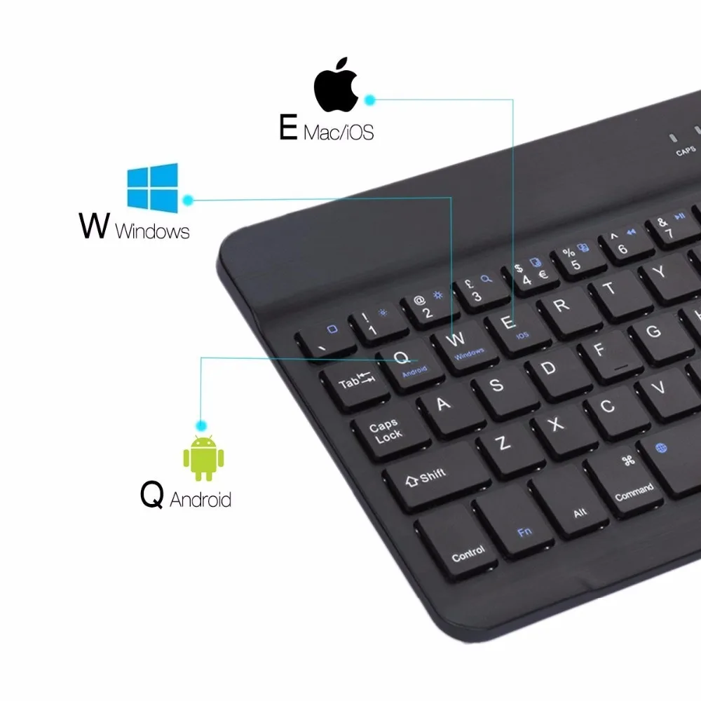 Kemile съемный Беспроводной Алюминий сплав Bluetooth клавиатура ультратонкая чехол-футляр на магните с подставкой для IPad Mini 4 клавиатуры