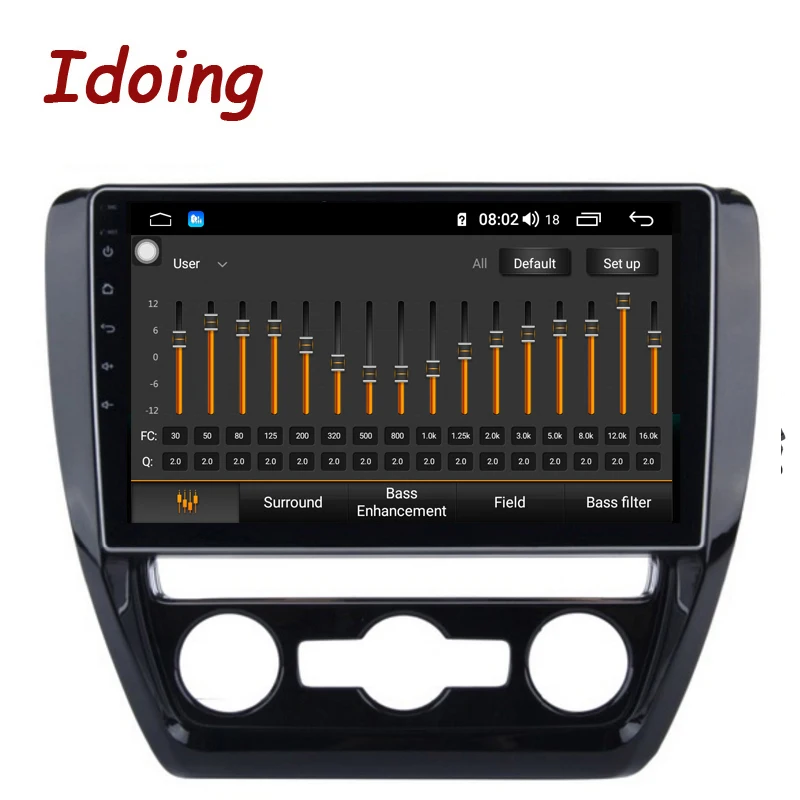 Excellent Idoing 10.2"4G+64G Octa Core Car Android8.1 Radio Vedio Multimedia Player Fit VOLKSWAGE 2011-2015 2.5D IPS DSP GPS Navigation 5