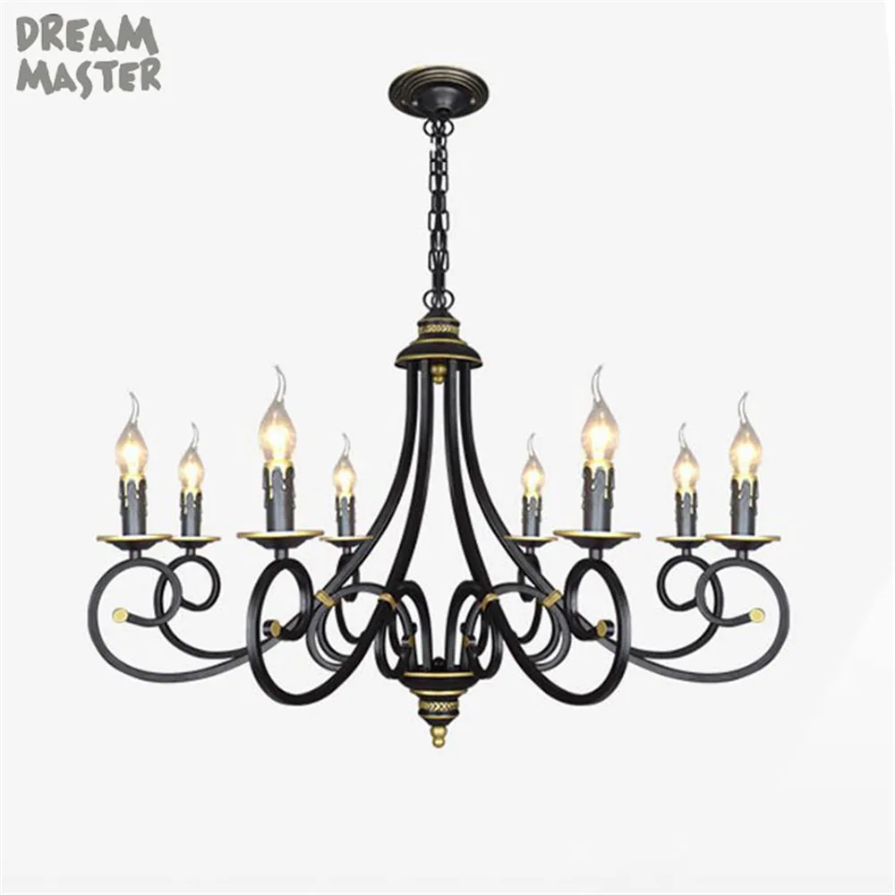 AC110 220v 3/5/6/8 светильник s минималистский Винтаж свечной подвесной Светильник Lustre De