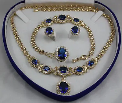 

hot sell new women's jewelry yellow Earring Bracelet Necklace Ring +-sadasd