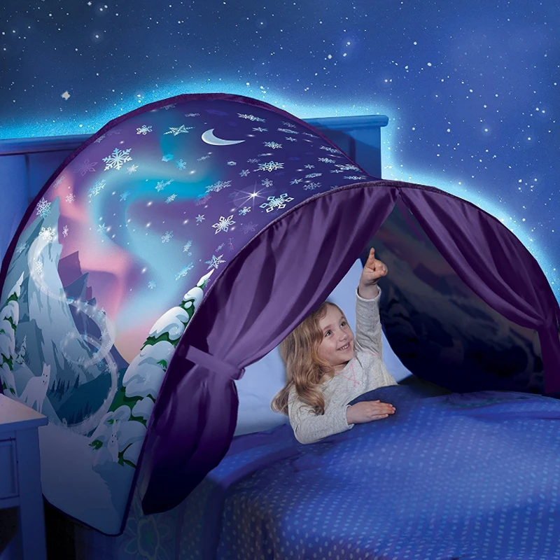 Детские палатки детская кровать палатка мультфильм Снежный Складной Игровой домик Утешительный ночью спящий Открытый лагерь Типи