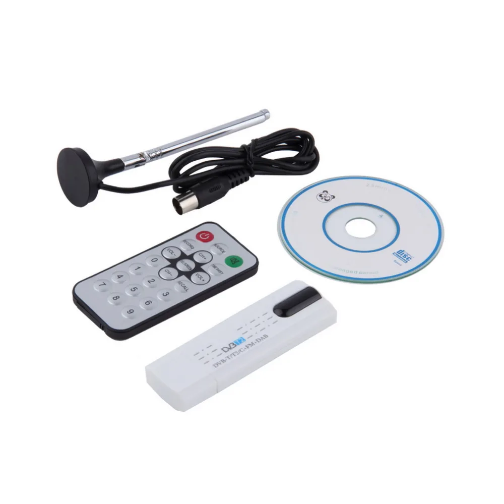 Цифровой DVB-T2/T DVB-C USB 2 0 ТВ-тюнер HD ТВ приемник с антенной дистанционное управление