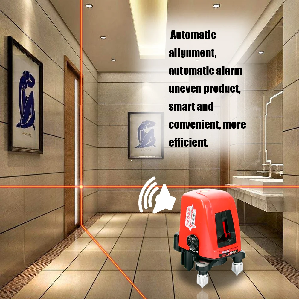 

Home Use Self-leveling Cross Laser Line 2 Line 1 Dot Horizonatal Vertical Red Line Lazer Level Mini Portable 360 Degree