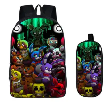 

16 inch Five Night At Freddy Children School Bags For Boys Girls Backpack Daily Travel Bag Sets Pencil Bag Toddler Schoolbag