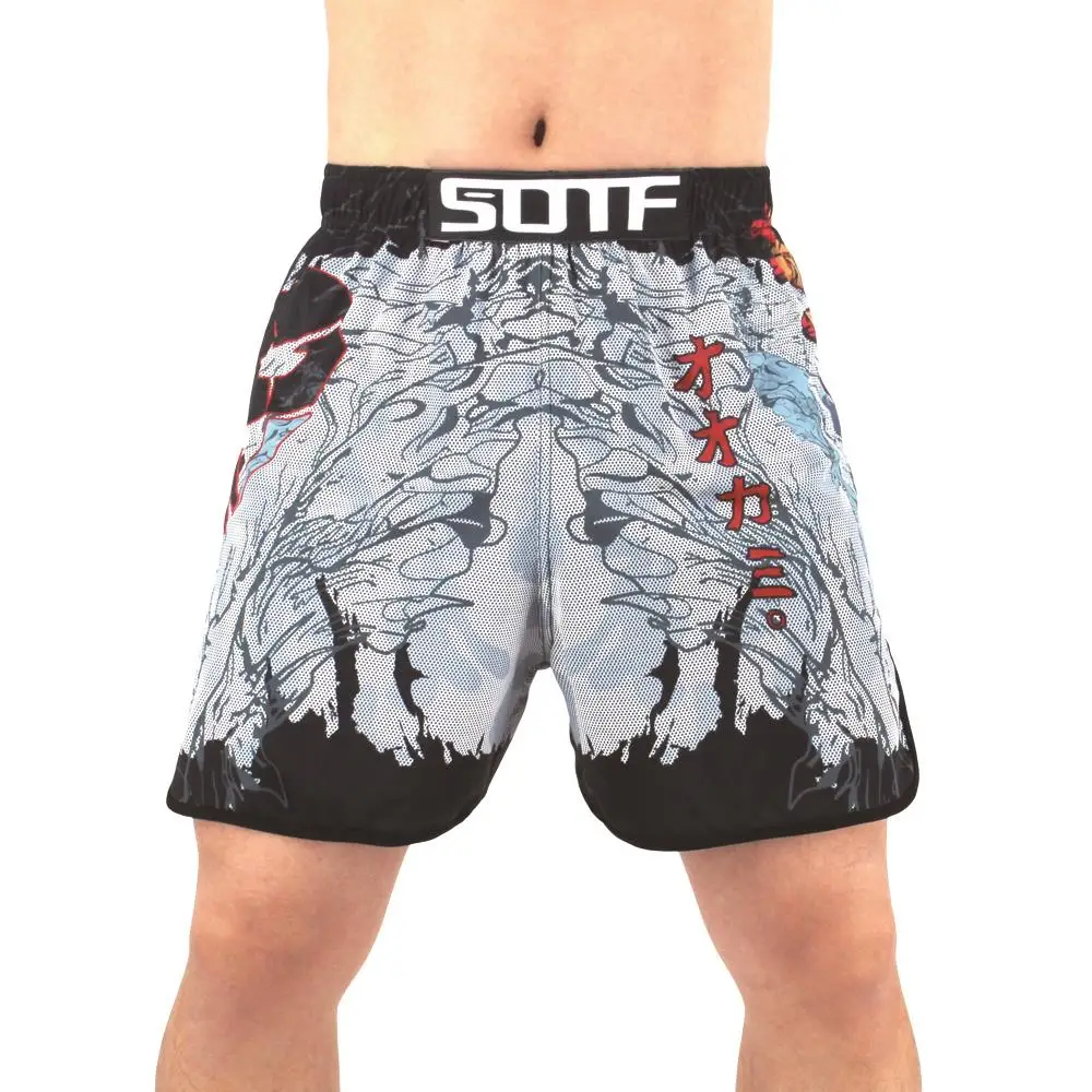 Мужские и женские шорты SOTF mma Venomous Стрейчевые из змеиной ткани с геометрическим