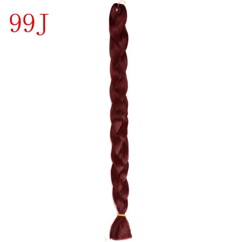 Miss парик 82 дюйма 165 г синтетические плетеные волосы огромные косички вязанные косички наращивание волос прически чистый цвет - Цвет: # 99J