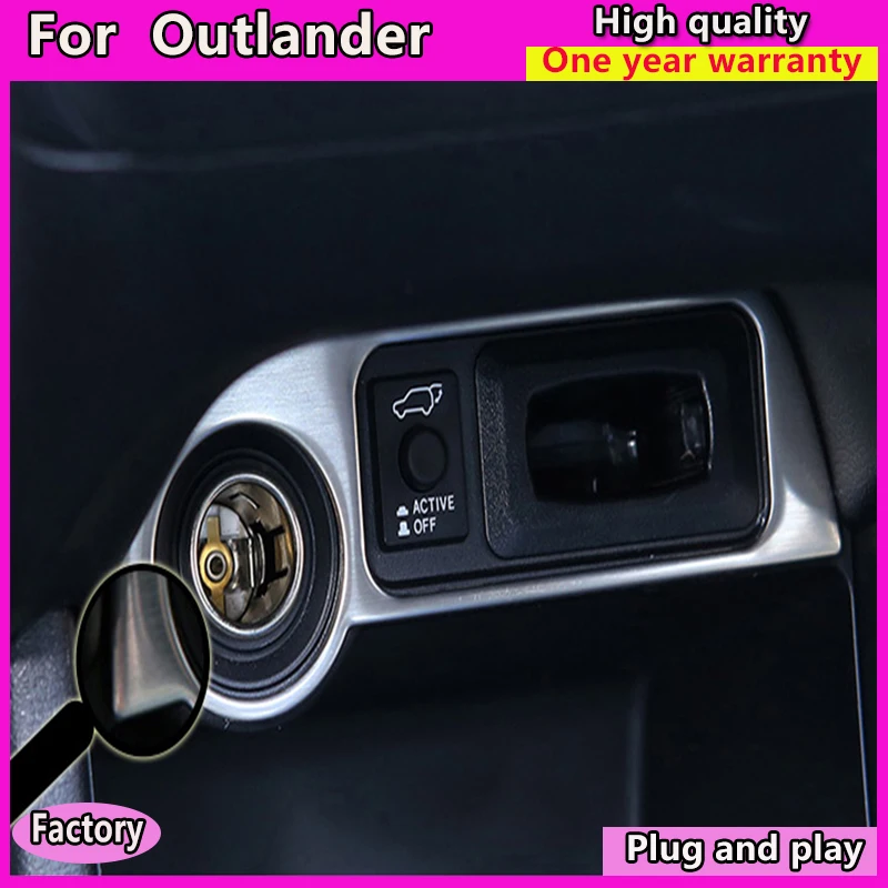 Car styling Auto cigarette lighter Covers trim For Mitsubishi Outlander