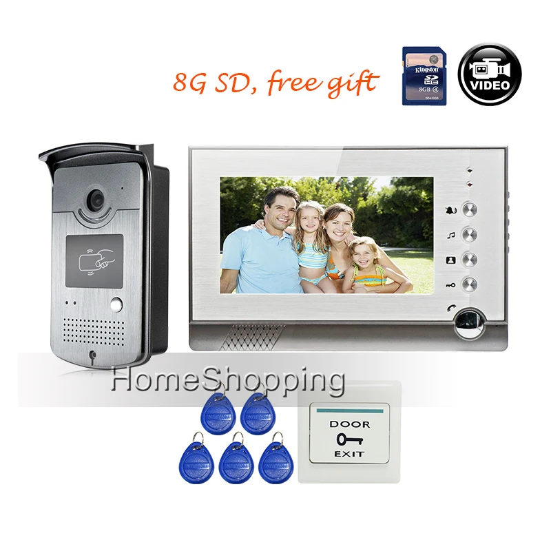 FREE SHIPPING BRAND 7 Home Video Intercom font b Door b font phone Recoder System 1