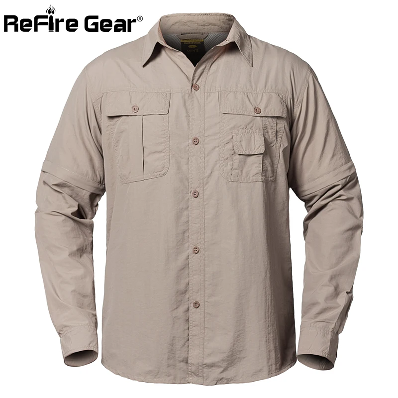 Рубашка ReFire Gear Мужская тактическая быстросохнущая сорочка карго в стиле