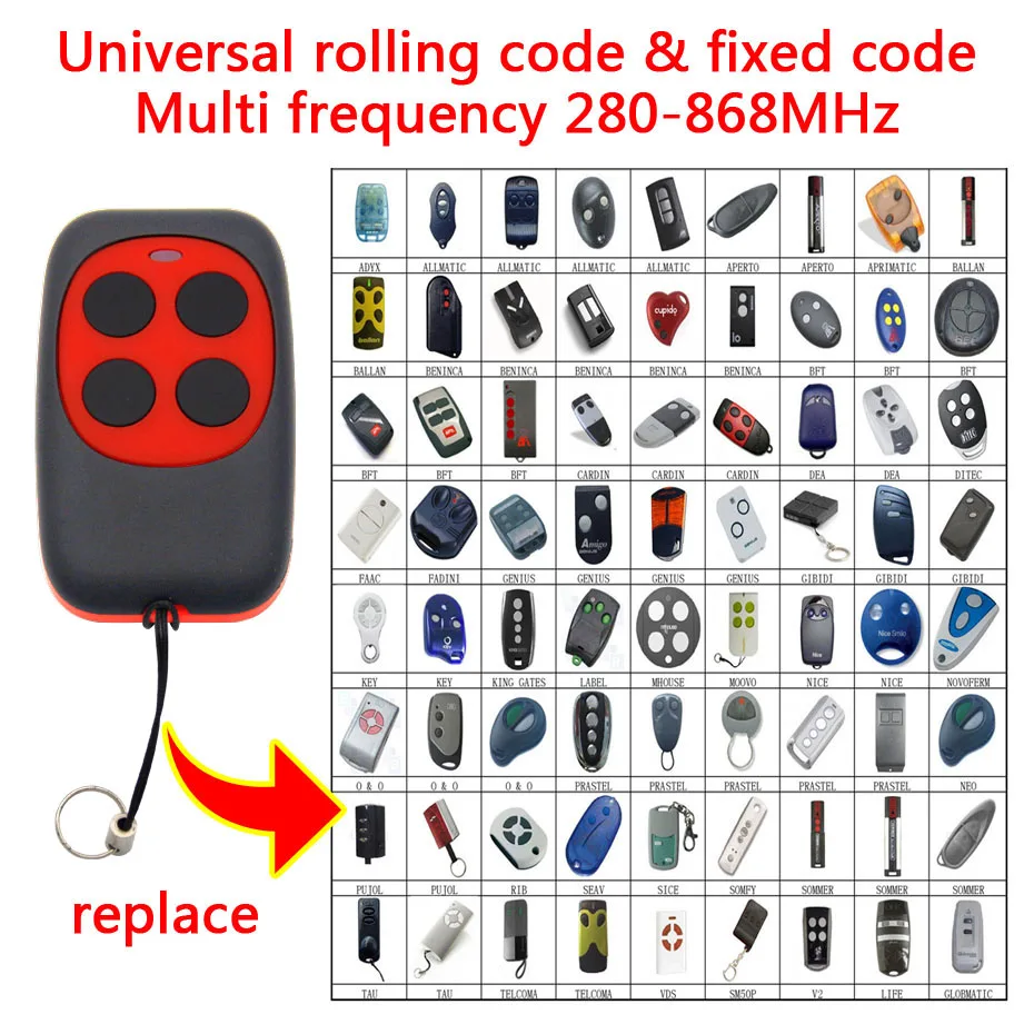 4in1 Duplicate 280mhz to 868mhz Remote Control Universal Remote Control