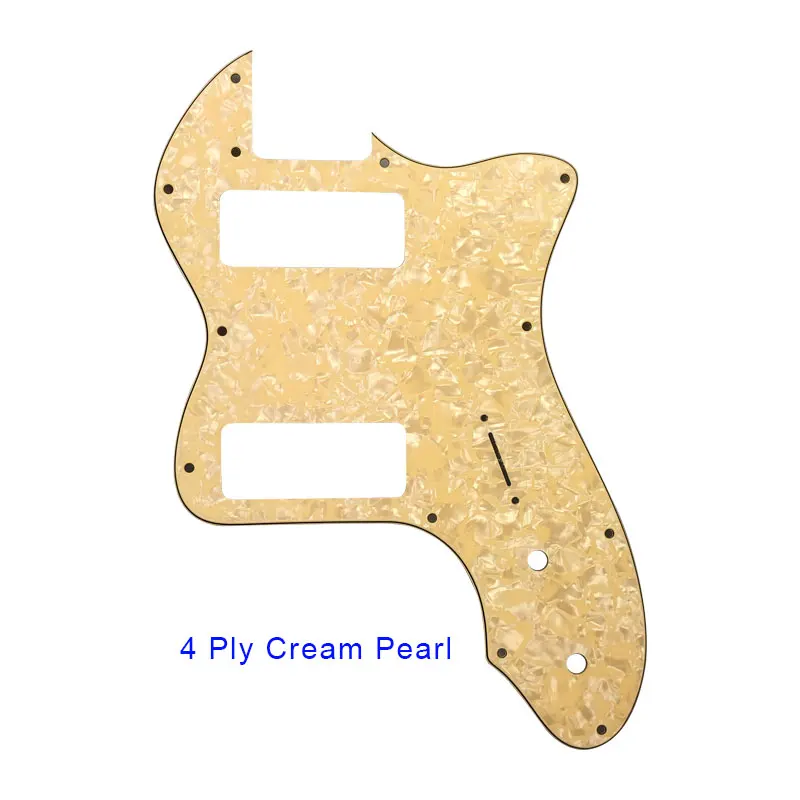 Pleroo гитарные части, палочки, защита для Fender US, плеер Telecaster Tele, роскошная гитара, палочки, защита с P90 хамбакером, пластина для царапин - Цвет: 4 Ply Cream Pearl