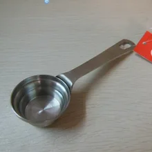 Долго кофейная ложка из нержавеющей стали Металл Винтаж количество порошка зерна кофе Scoop