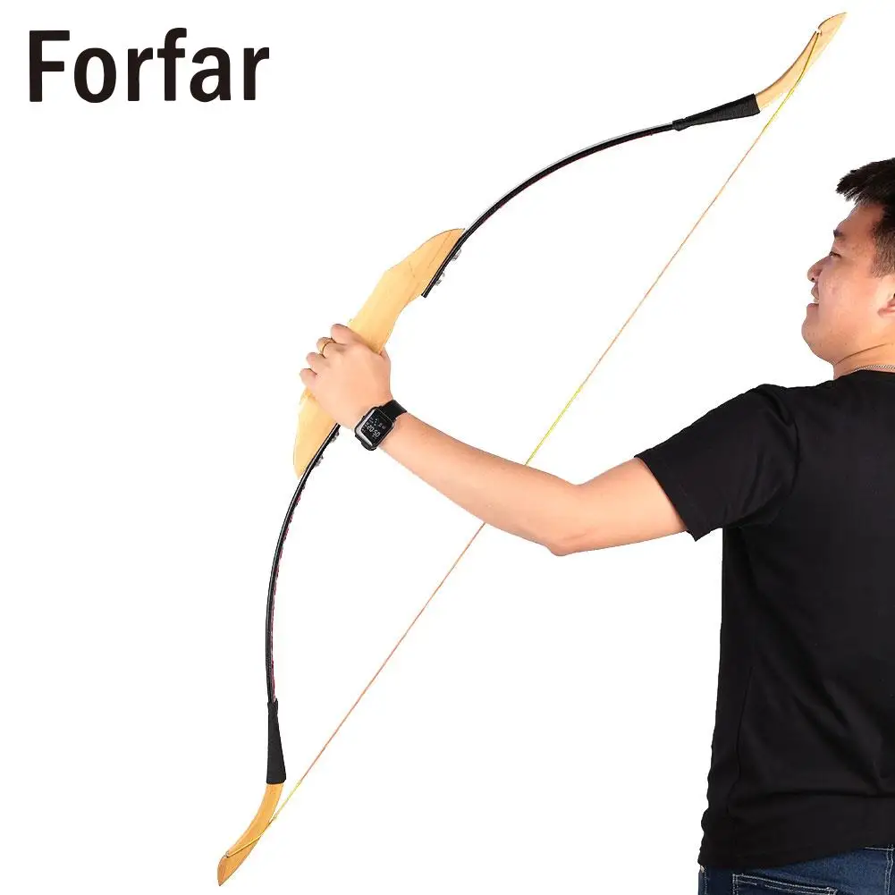 

Black After Assembly 128cm Hunting Bow Hunting Straight Bow Outdoor Sports Bow Arrow Durable