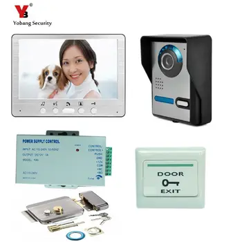 

Yobang Security Freeship 7 Inch LCD Monitor Video Door Phone Intercom Door bell Camera Video Intercom system+Electric Lock